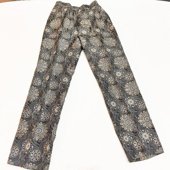 Dries Van Noten Brocade Patterned Silk Pants Geometric Print Size 38 - Picture 6 of 7